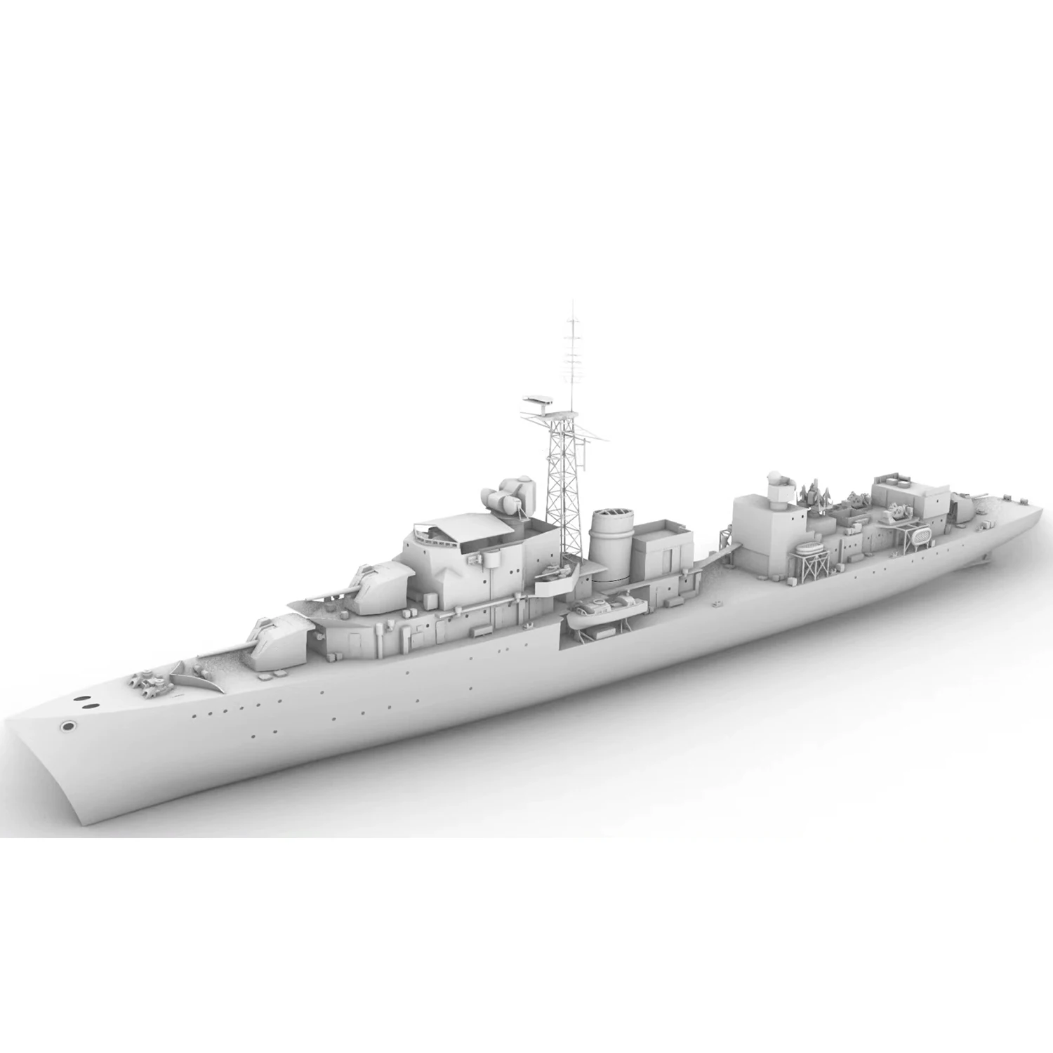 1/72 RC Schiffe 152cm Britischer Knight-Klasse Zerstörer Ferngesteuertes Boot 3D-Gedruckt mit Detaillierten Details RC Schiffsmodell-Bausatz Schiffsspielzeug