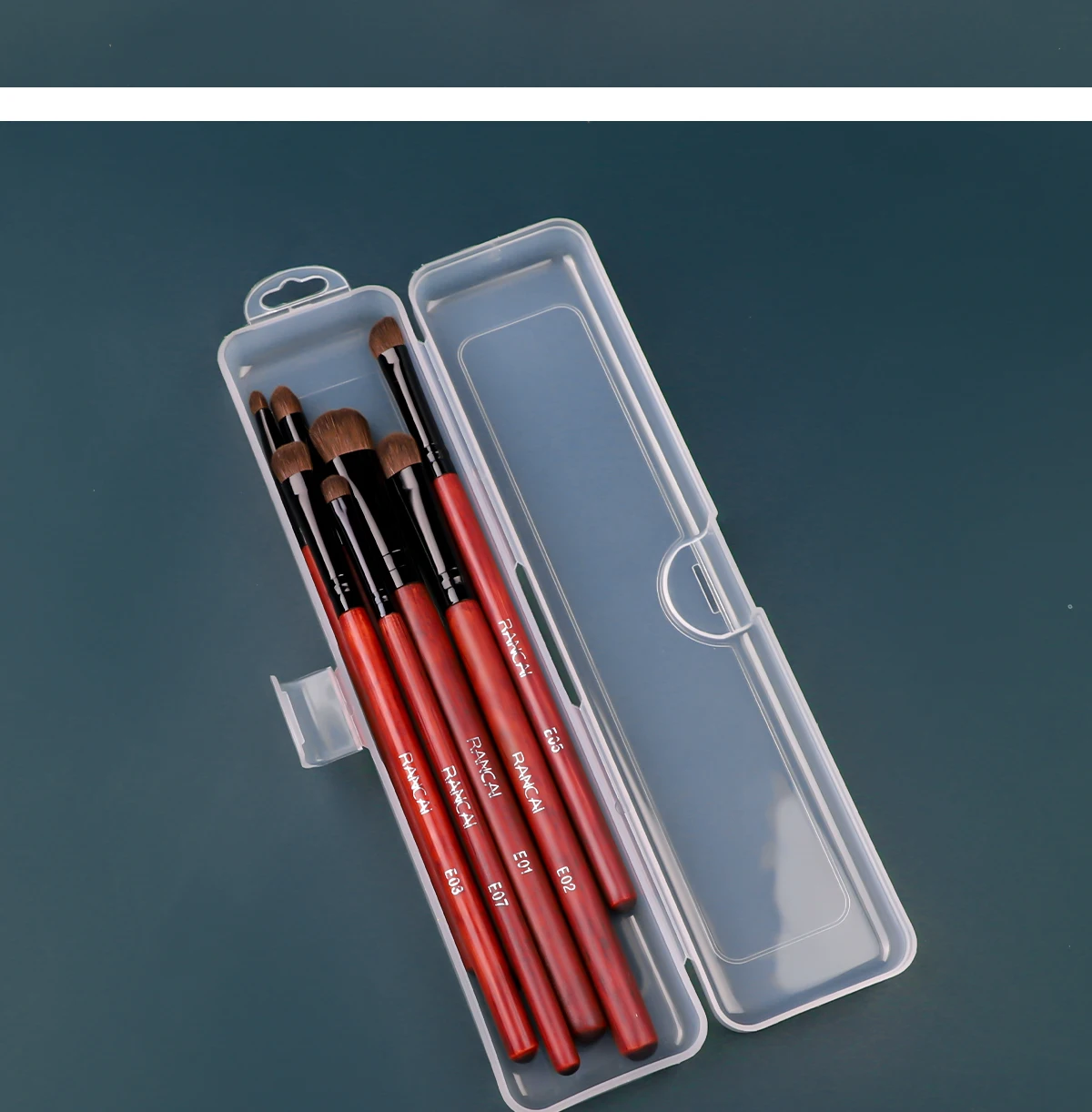 Tragbare Make-Up Pinsel Lagerung Box Augenbraue Bleistift Geschirr Stäbchen Transparent Mit Abdeckung Organizer Fall Schönheit Werkzeug – Detail 7