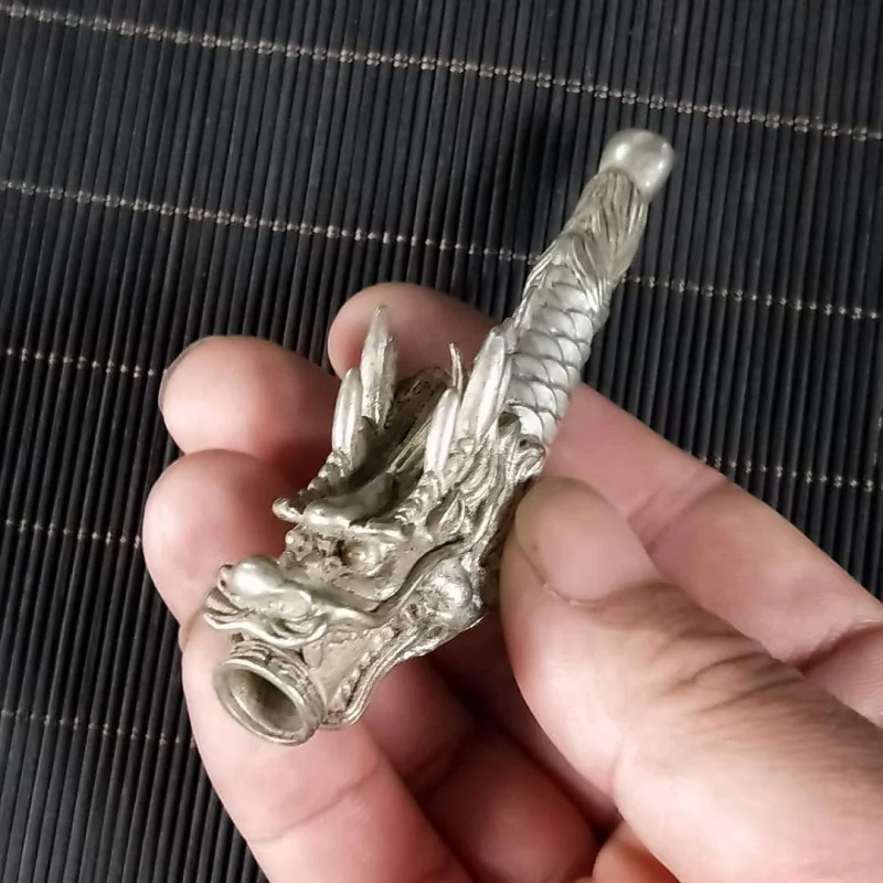 レトロな白い銅と銀メッキのシガレットホルダー,1ピース,エスニックスタイル