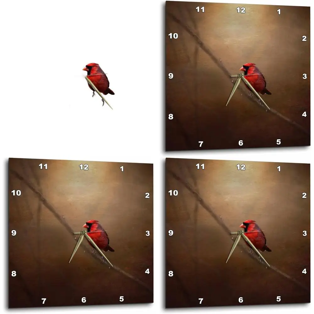 

15 x 15 Cardinal Wall Clock - DPP_53842_3, Fine Art Decor