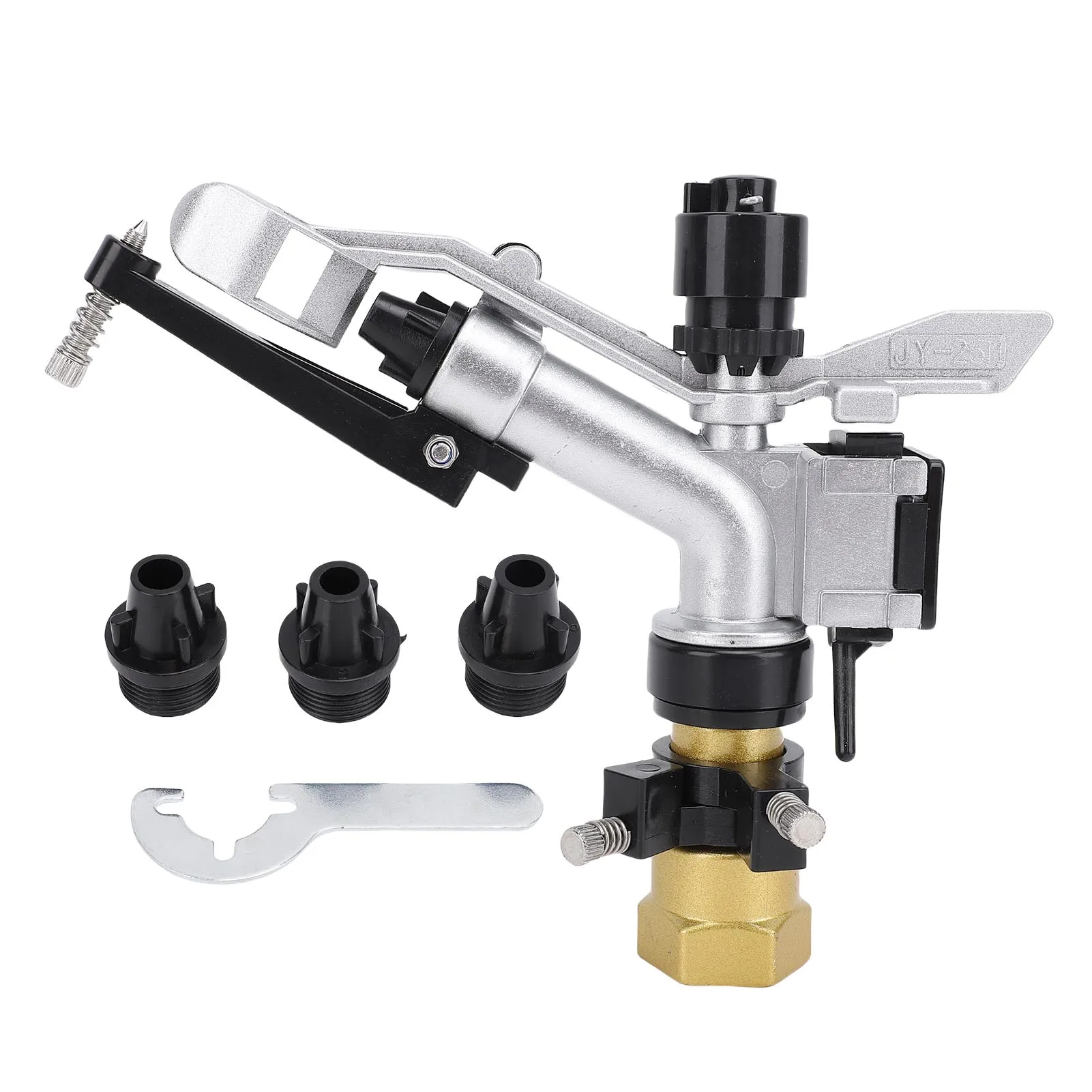 G1 Irrigation Spray Gun Zinc Alloy Water Saving Automatic Rotating Impact Gun Sprinkler for Farm Yard G1 Interface