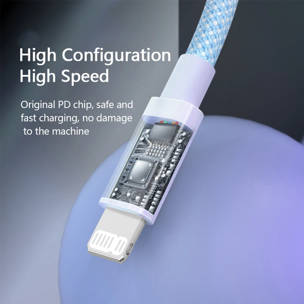 4 Colors PD 20W USB Cable For iPhone 14 13 12 Pro Max 11 iPad Mini Type C Fast Charging USB C Data Wire Cord 1M 2M