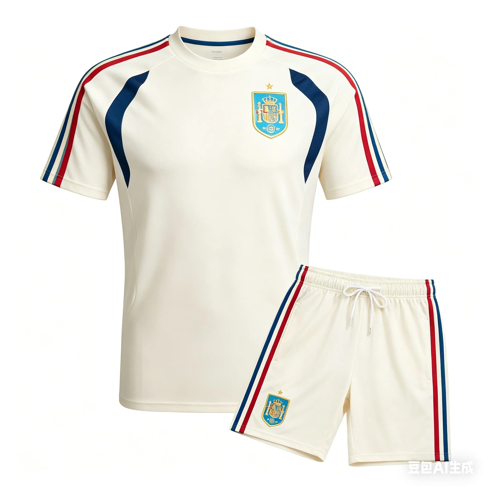 

2026 Summer Spanish Football T-shirt Set - Casual Sports for Men , All Sizes for Children, Casual Sports Training T-shirt Set