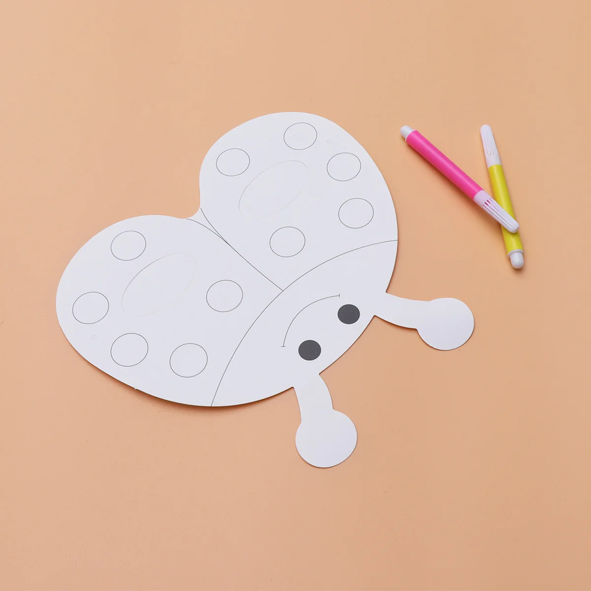 

15 Pcs Hand Painted Mask Ladybug Toys Blank Craft Kid Diy Paper Halloween Paintable Masks for Kids Child