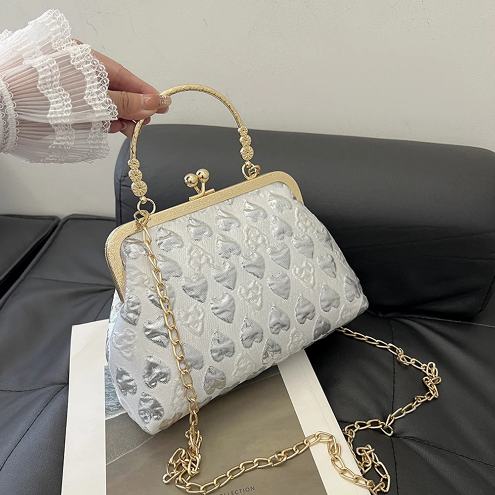 

Женские вечерние клатчи с узором в виде сердца, винтажная вечерняя сумка, женская элегантная сумка, стильные клатчи для свадебных вечеринок