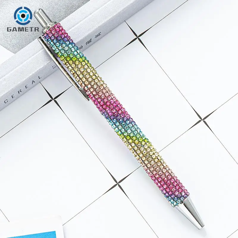 1pc Strass bling Metall Kugelschreiber schwarze Tinte Geschenks tifte Diamant großen Kristall bling Stift für Brautjungfer Frauen Mädchen Klassen kameraden