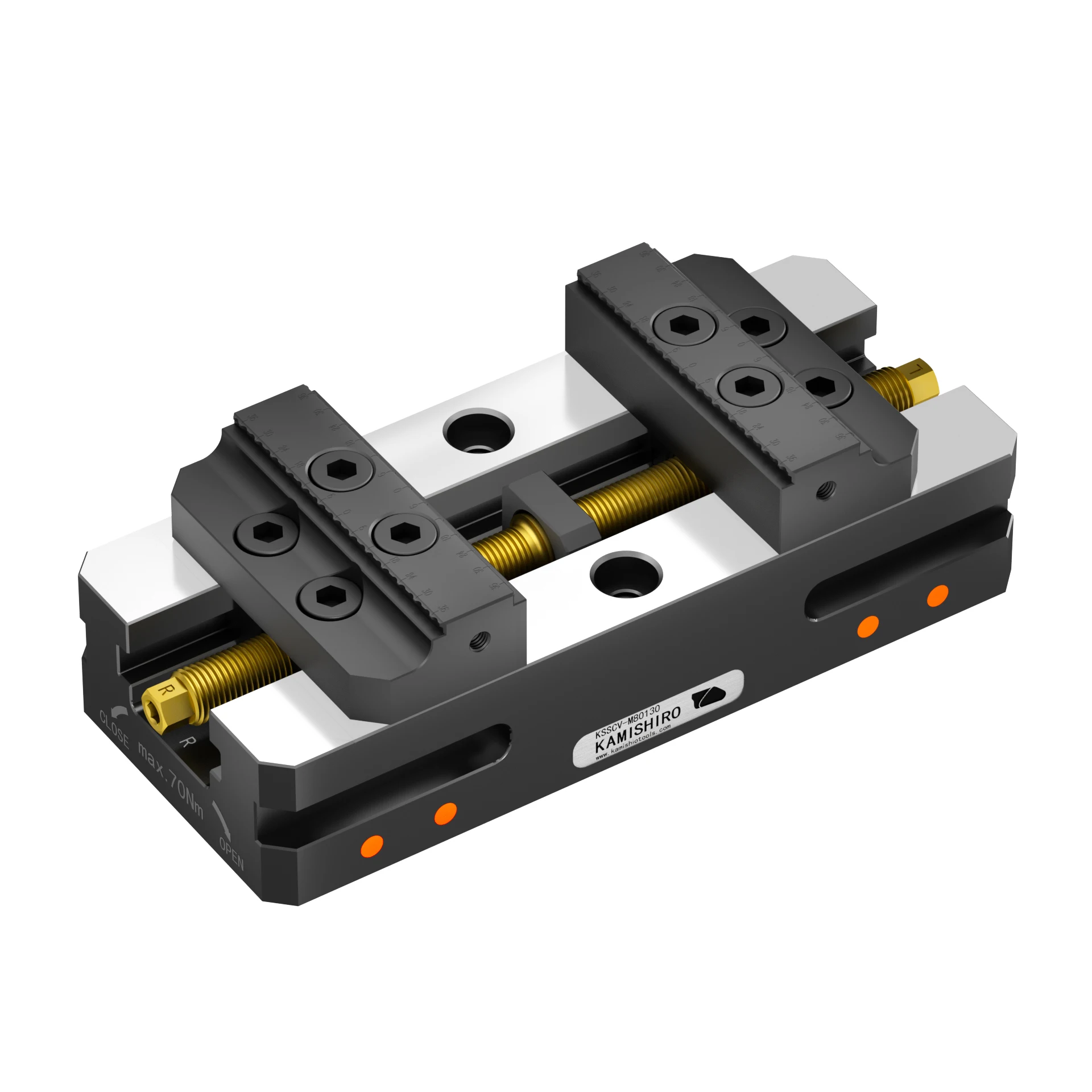 

KSSCV-M90210 5-осевые самоцентрирующиеся тиски Kamishiro для вращающихся VMC с высокоточными тисками, совместимые с Lang, 5-я ось HRC48-55