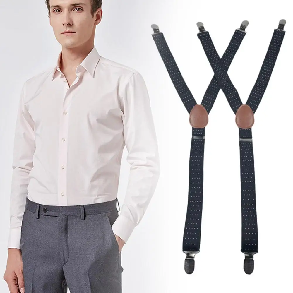 Soportes para camisas para hombre, tirantes elásticos ajustables estilo Y, Clips antideslizantes, abrazaderas para liga de calcetín para militares, 2 uds.