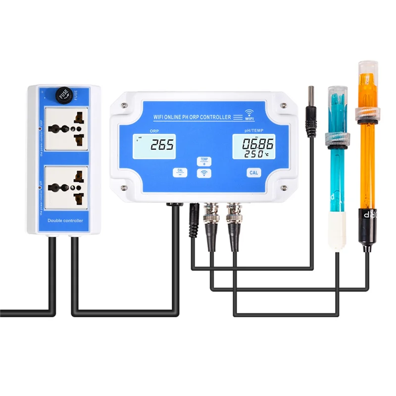 W2839 3-In-1 Wifi 수질 감지기 PH/ORP/TEMP 전극 수족관 수경법 모니터 용 BNC 유형 프로브