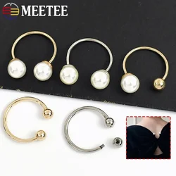 2/5P 15-60mm U-shaped Ring Metal Buckle Screw Decorative Shoes Clasp Bar Swimwear Collar Hook Detachable Irregular Spiral Button