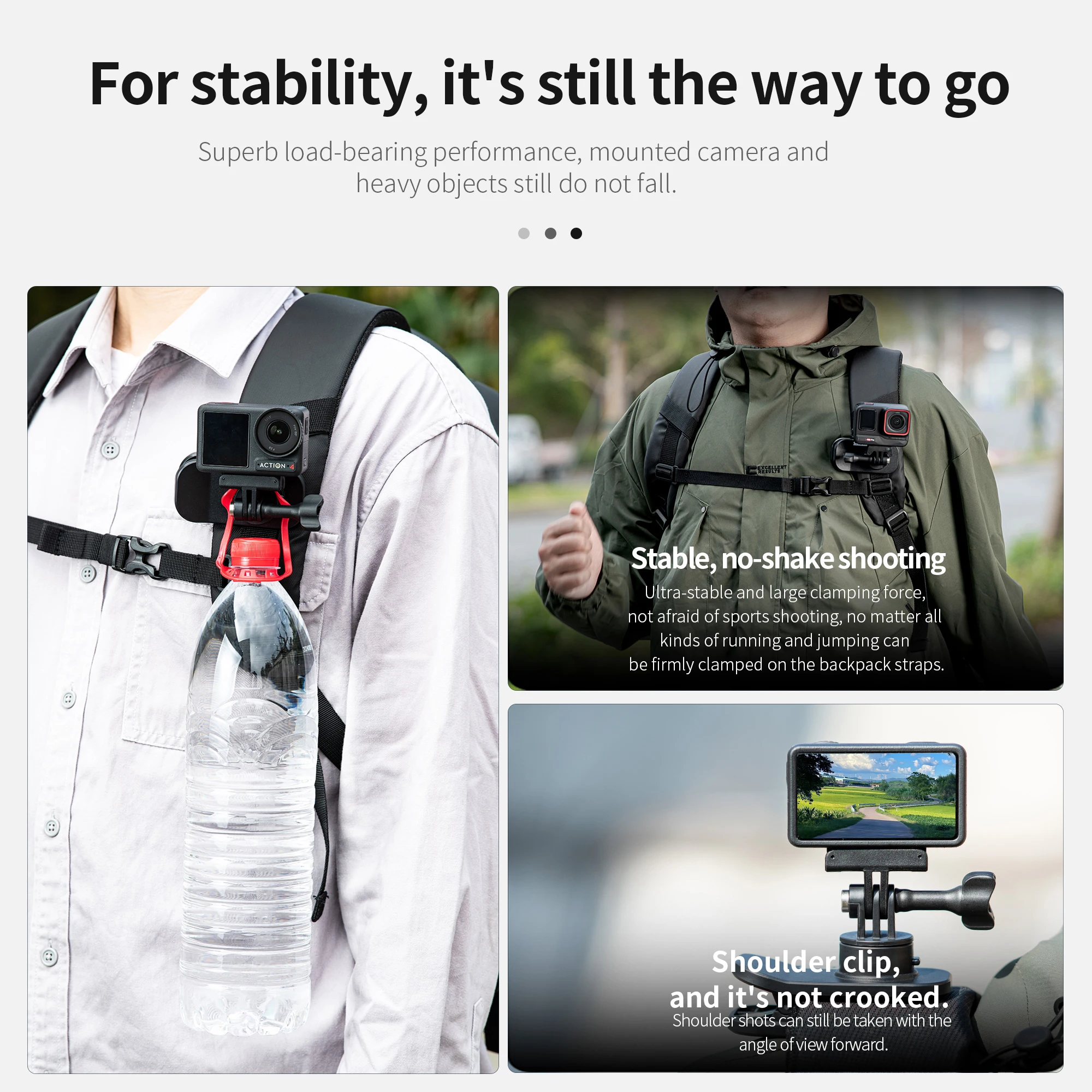 STARTRC مناسب لملحقات الكاميرا الرياضية ذات المشبك العالمي DJI Pocket3/Action5 للكاميرا الرياضية ذات التوسع المغناطيسي