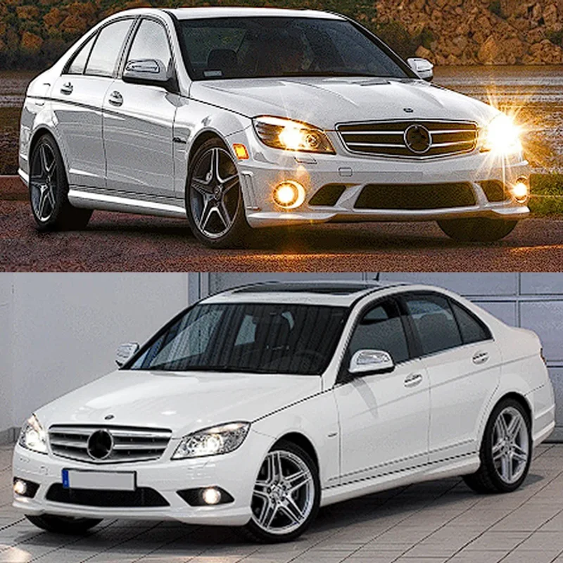 مجموعة مصباح الضباب الأيسر والأيمن ، زوج لمرسيدس بنز W204 ، W216 ، R230 ، W164 ، W251 ، C63 ، AMG ، A2048202156 ، A2048202256 #6