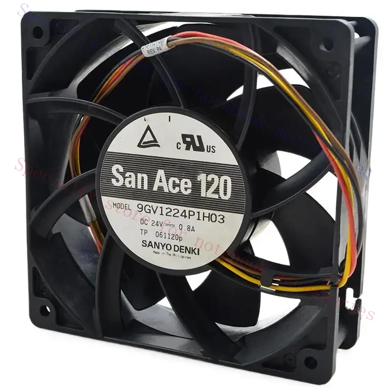 AAA+ For Sanyo San Ace 120 9GV1224P1H03 DC 24V 0.8A 12Cm 12038 4500RPM High Air Volume Frequency Converter Cooling Fan
