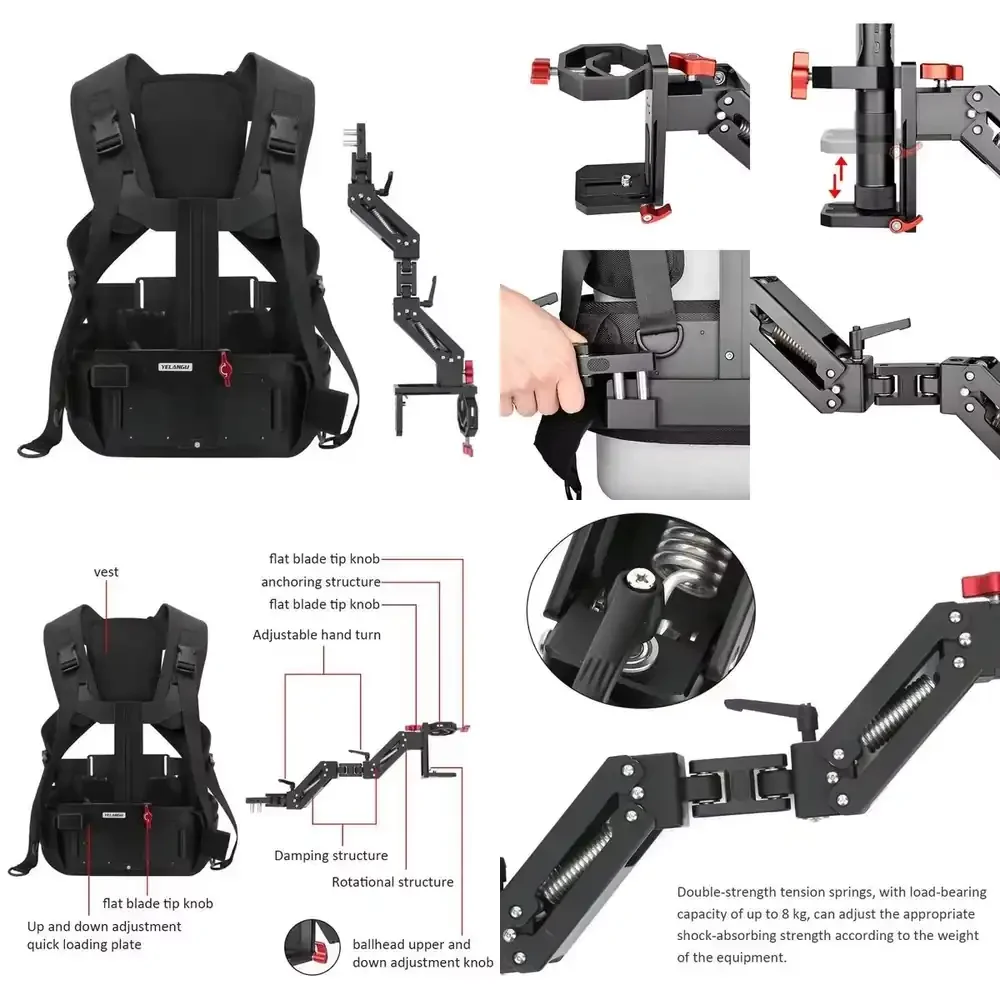 B300 Video Camera Gimbal Gear Support Vest with Spring Arm Stabilizer for Zhiyun SLR Stabilizers