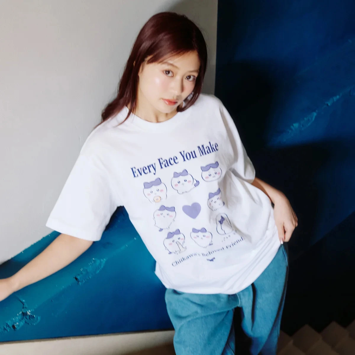 2026 Chiikawa T-shirt Little Eight Cat Summer Parent Child Pure Cotton T-shirt Comfortable, Breathable, High Quality Ins Y2k
