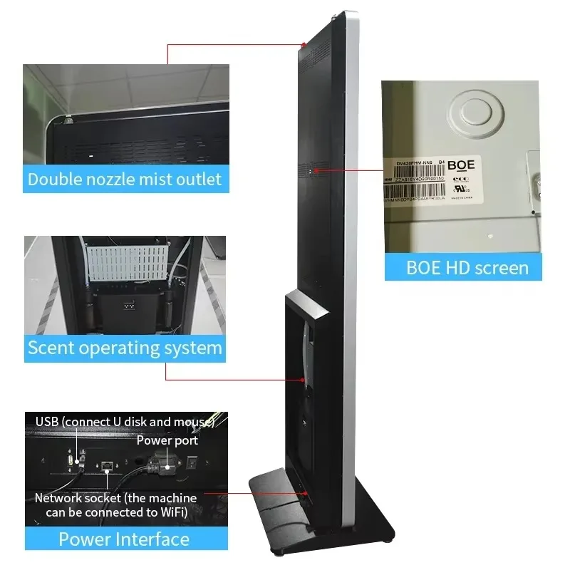 Difusor de Aroma publicitario comercial, máquina de fragancia con Control inteligente de pie, difusor de Perfume eléctrico con pantalla LED