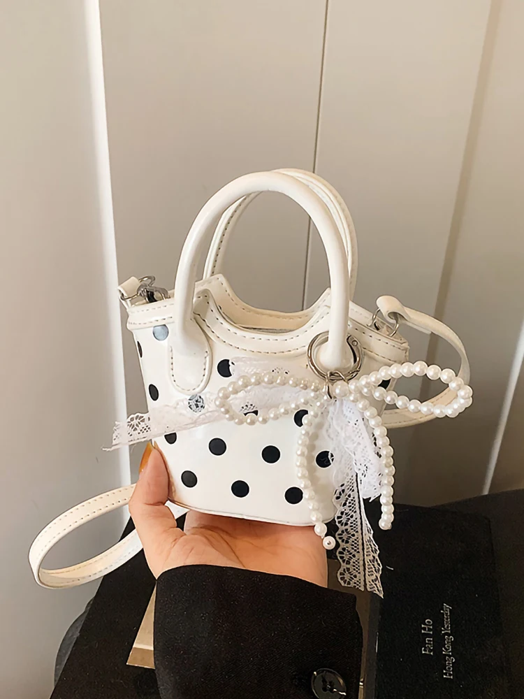 

Exquisite Mini Polka Dot Crossbody Bags for Women 2025 New Fashion PU Leather Single Shoulder Bag Summer Cute Lipstick Bag