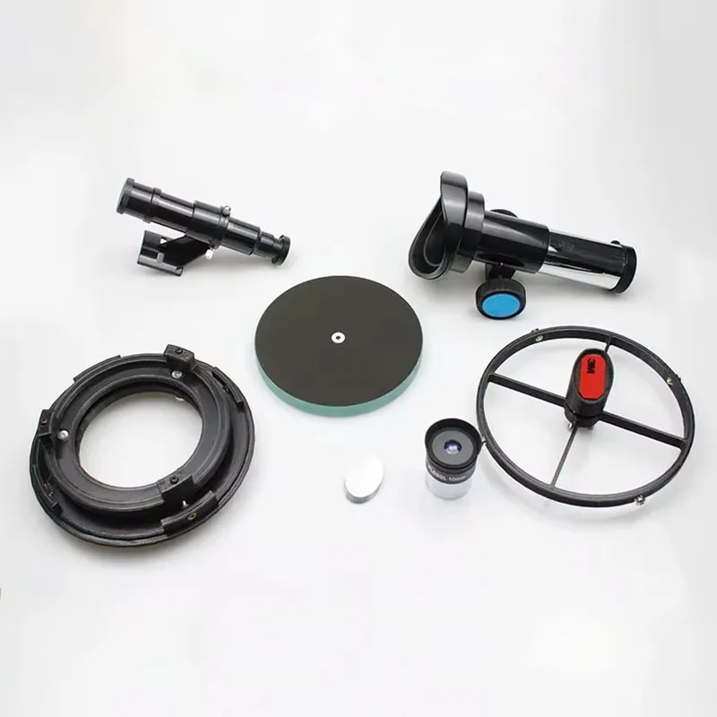 

D114F500 Newtonian Reflectance Telescope DIY Kit Primary Secondary Mirror Focuser Focusing Seat Finder Scope 10X Eyepiece Set