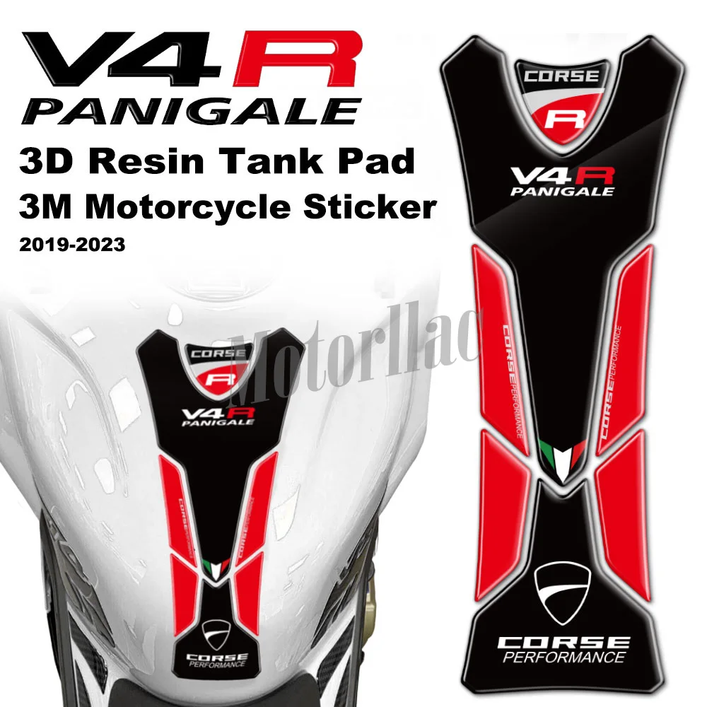 

For Ducati Panigale V4 R 2023 3M Motorcycle Fuel Tank Pad Sticker Decal Oil Gas Cover 3D Protection Accessories Waterproof