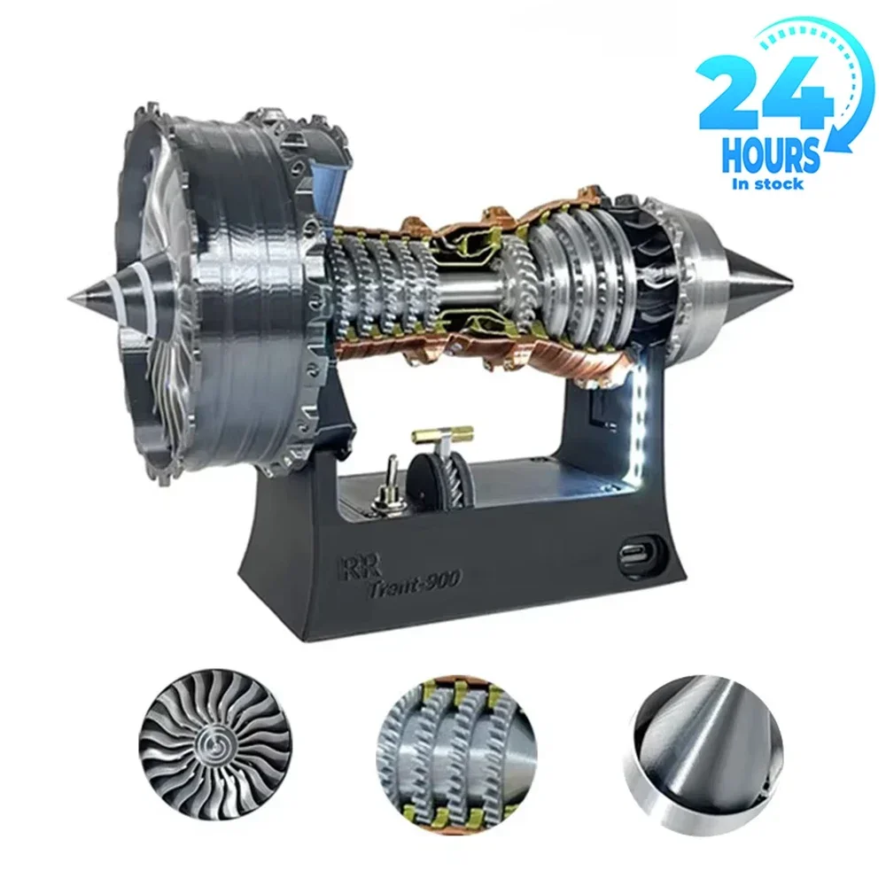 New 25cm TR 900 Turbofan Engine Model Aviation Aircraft Engine Power Turbine Super Cool 3D Printing Small Toy Collectible Gift B