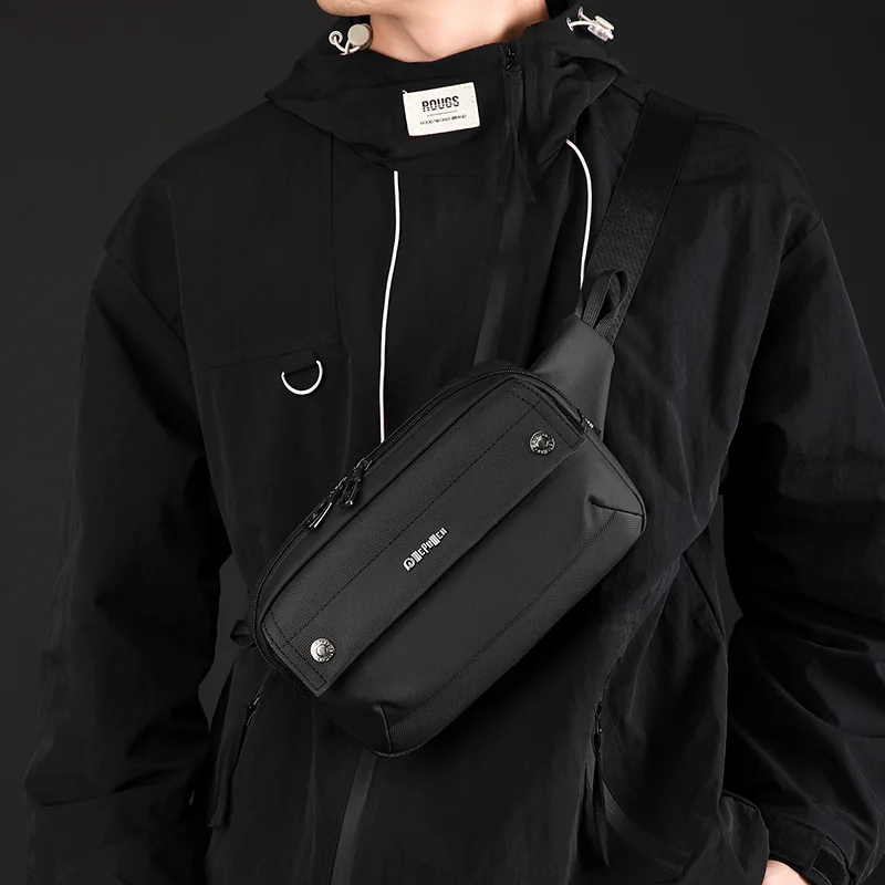 حقيبة ظهر كروس قابلة للطي من نسيج النايلون المقاوم للماء للرياضة واللياقة البدنية، حقيبة صدر محمولة لركوب الدراجات والسفر والتنقل #3