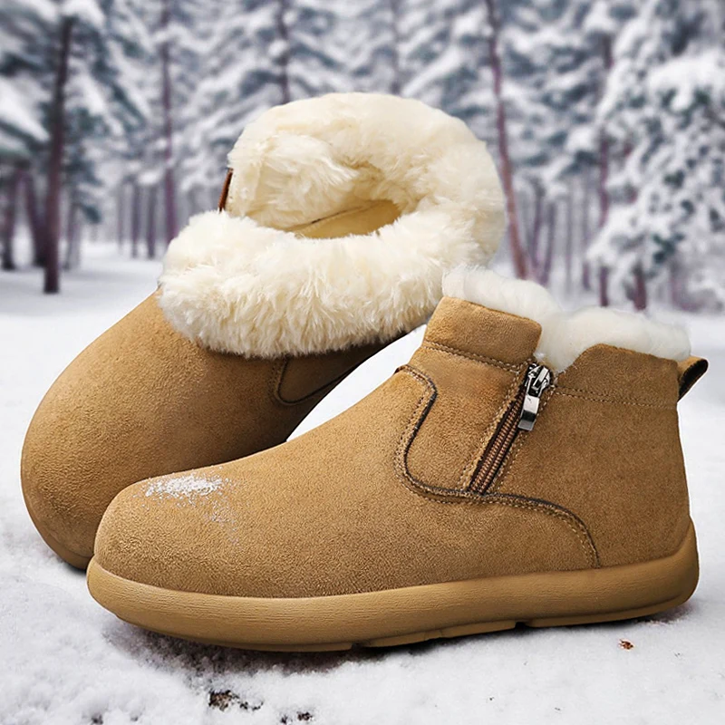 

Новые зимние мужские ботинки, мужские кроссовки, плюшевые зимние ботинки, уличная теплая обувь для мужчин, мужская обувь высокого качества с кроличьим мехом