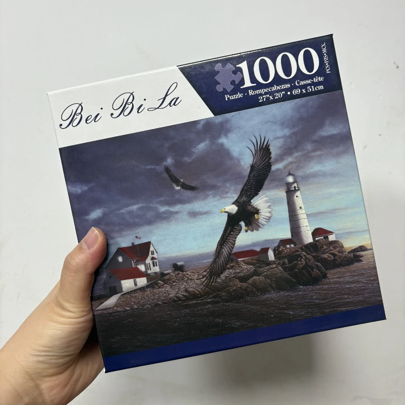 1000 Pieces Brave Eagle Pattern Jigsaw Puzzle 69x51cm(27x20 Inches), Premium Cardboard Puzzle, Home Art Decor, Perfect Gift