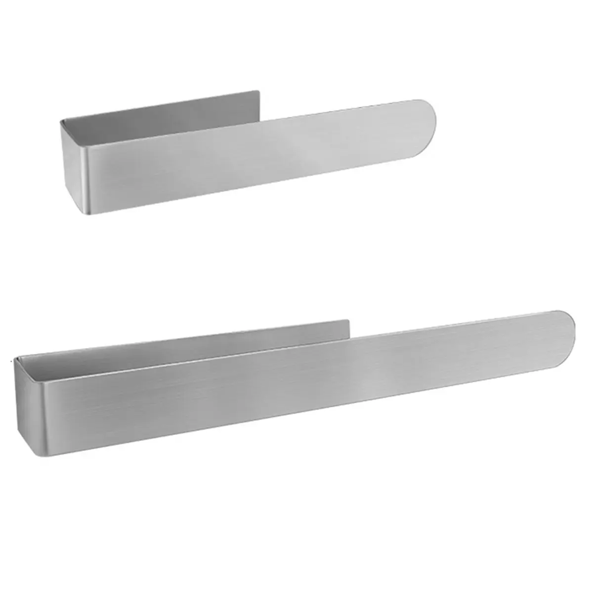 2pcs Stainless Steel Paper Towel Rack Bathroom Multifunctional Toilet Paper Holder Punch-Free Sanitary Towel Rack