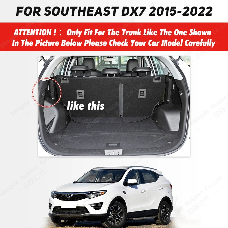 Auto Full Coverage Trunk Mat For Southeast DX7 2015-2022 21 20 19 18 17 16 Car Boot Cover Pad Interior Protector Accessories