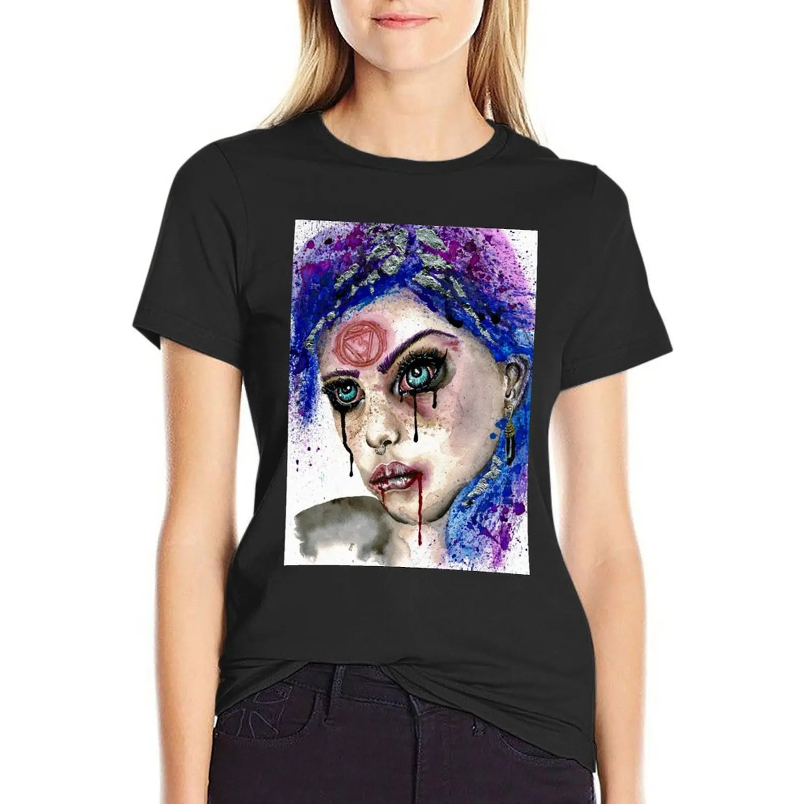 Dark Night Of The Soul Healing T-shirt surdimensionné pour femme, vêtements drôles