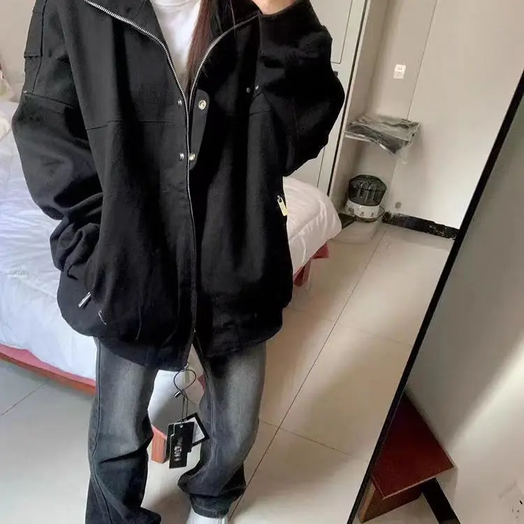 

Женские пальто, куртки, женское осенне-весеннее пальто в стиле бойфренда, пуговицы с передним карманом, женские чистые простые базовые текстуры с длинными рукавами