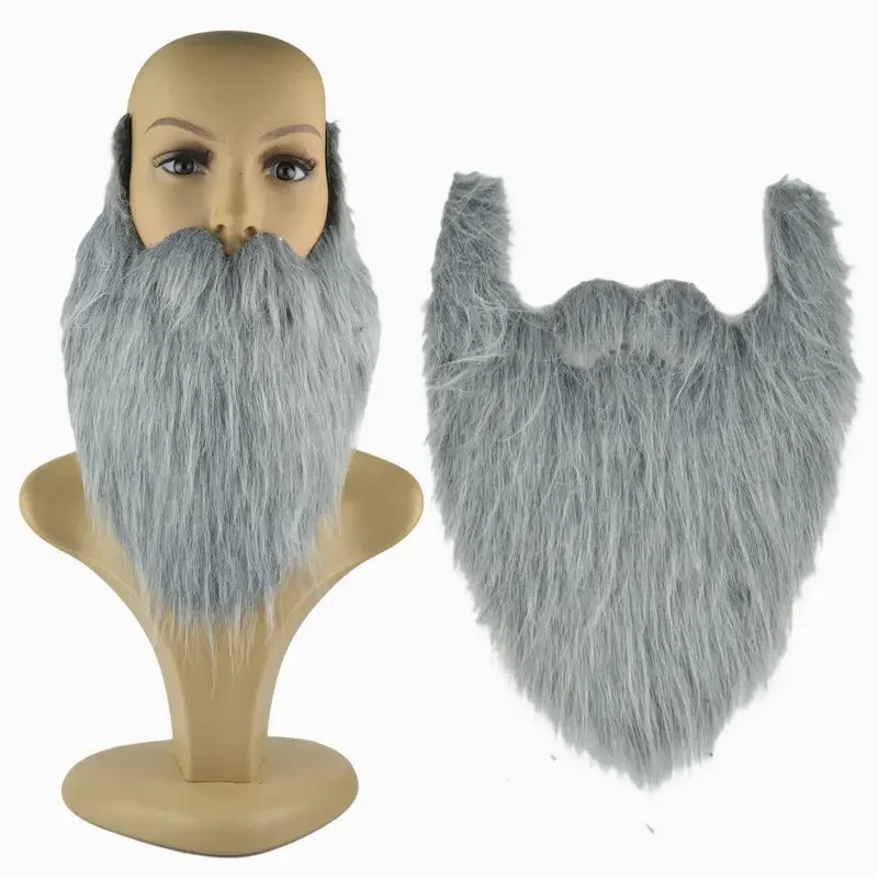 Vestido de fantasía para adultos, barba falsa, barbas largas peludas, accesorios de disfraz de Papá Noel, Barba, cejas, bigote, fiesta de Navidad, Suppl