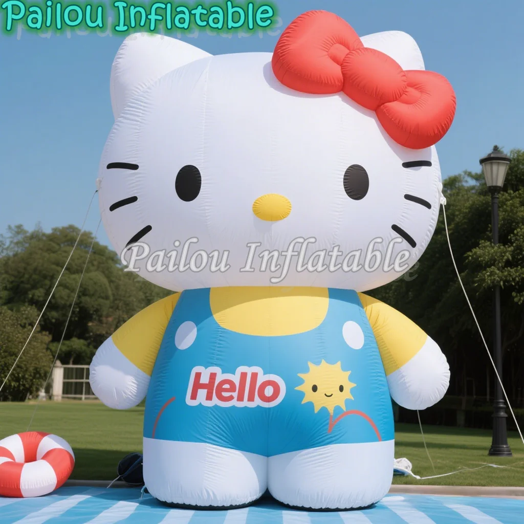 

Giant Inflatable Hello Kitty Cartoon Model Halloween Advertising Indoor Outdoor Inflatable Decoration For Event Party Display