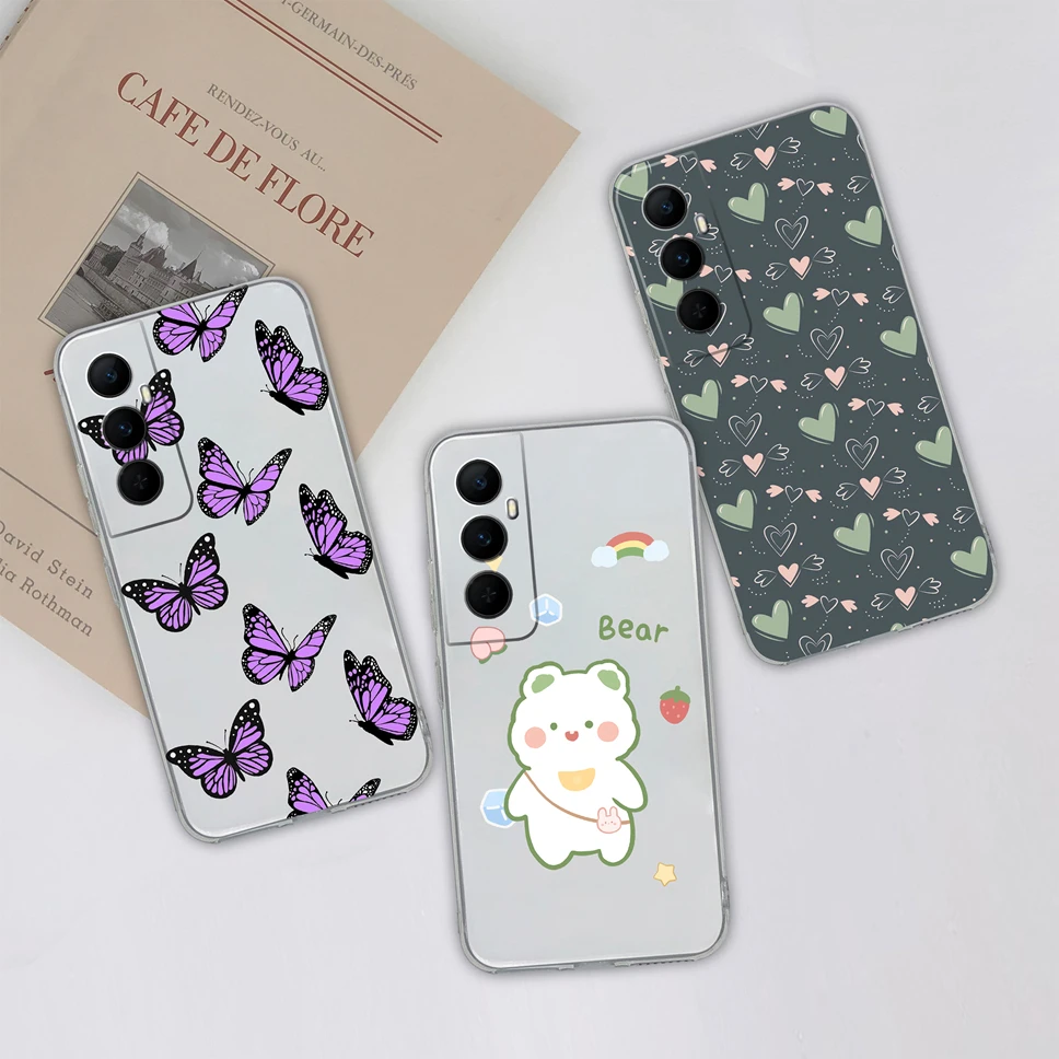 ل Realme C65 C65S 4G 5G جراب هاتف تصميم جميل أنماط غطاء واضح لينة بولي يوريثان سيليكون واقية قذيفة ل Realme C 65 Funda