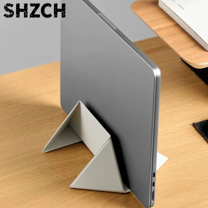 Office Foldable Laptop Stand Portable Vertical Notebook Holder & Height Riser for IPad Multi-functional Collapsible Desk Mount
