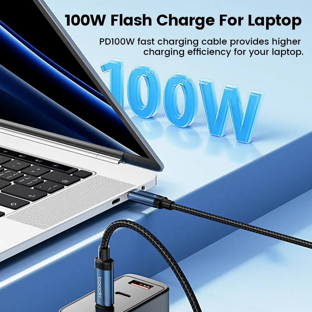 Toocki Type C Naar Type C Kabel 100W 60W Snel Opladen 3.0 4.0 Voor Xiaomi 12 13 Realme Poco F5 Samsung Smartphone 5G Snel Opladen