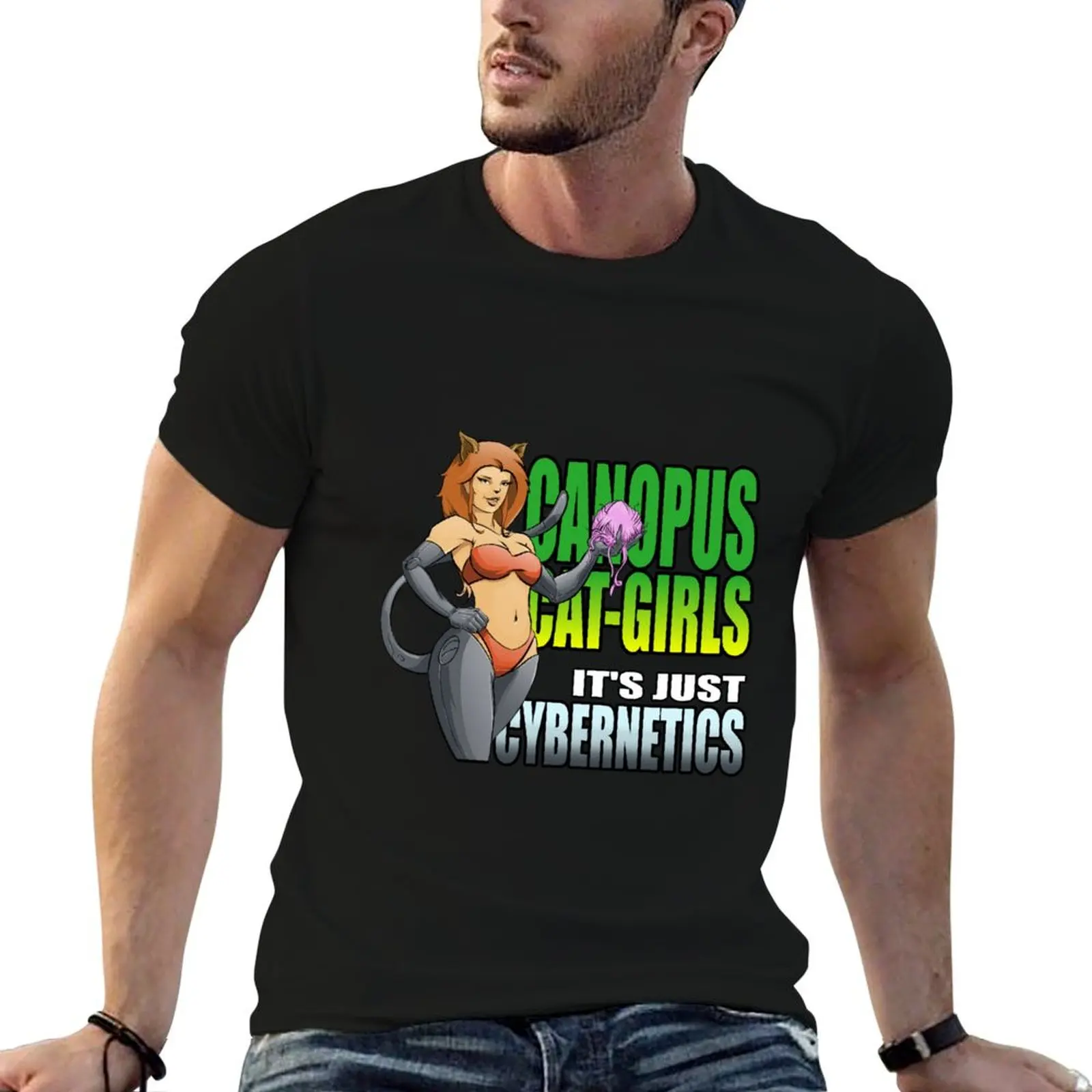 Camiseta Canopus Cat-Girls, camiseta esencial, camiseta para hombre, camisetas de lujo, camiseta 100% de algodón
