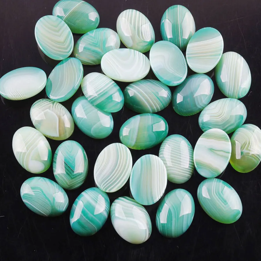 10Pcs/lot Natural Agate Gemstones Mixing Color Oval Cabochon CAB Beads No Hole 13x18x5mm Ring Jewelry Make BU802