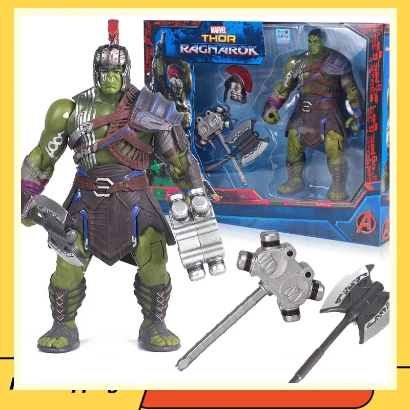 Figura de acción de Hulk de Marvel Gladiator, Thor Ragnarok, juguete coleccionable de alta calidad, adorno de arma reemplazable para coleccionistas adultos