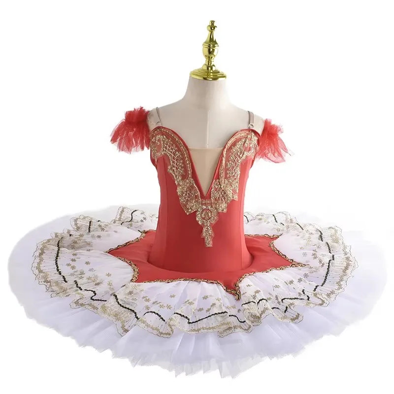 Tutu di balletto professionale per ragazze Blu Rosa Piatto Pancake Tutu Ballerina Abito da festa Adulto Donna Bambino Bambini Costume da ballo per balletto