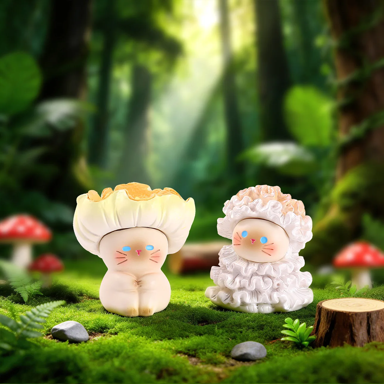Mushroom Meow Fantasy Little Forest Series Blind Box Multiple Styles Cute Desktop Model Ornament Toys Mystery Box Surprise Gifts view 5