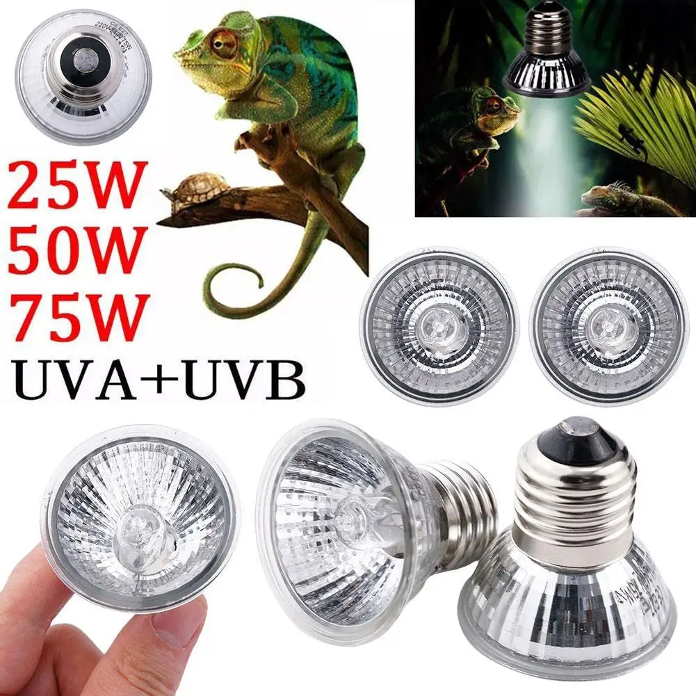 Heating And Insulation Lamp For Reptile Tortoise UVA+UVB 3.0 Heating Lamp Solar Light Bulbs Full Spectrum Sunlamps Basking Pet