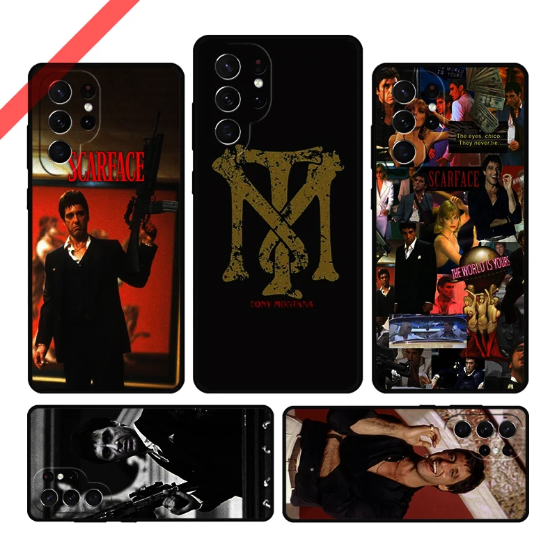 TONY MONTANA AL PACINO SCARFACE Phone Case For Samsung Galaxy S20 FE S21 S10 S23 Plus S24 S22 Ultra Note20 Note10 S9 S8 Cover