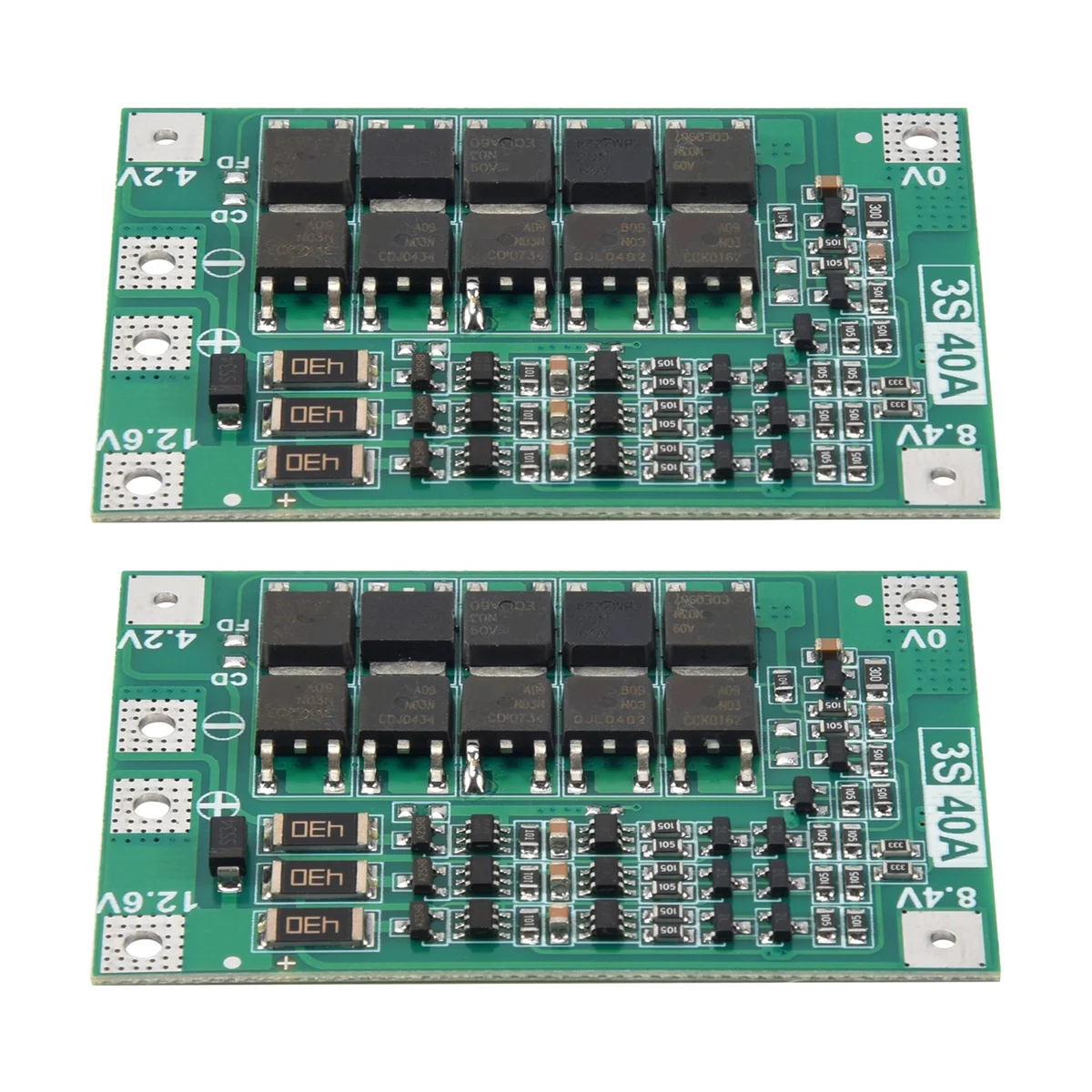 2PCS 3S 40A for Screwdriver 12V Li-Ion 18650 Bms Battery Protection Board Pcm with Balance Liion Battery Cell