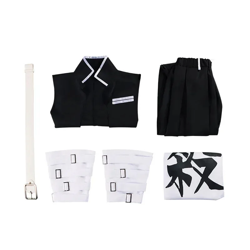 Shinazugawa Sanemi Cosplay Anime Cosplay Costume Top Pants Belt Outfits Halloween Carnival Party Suit