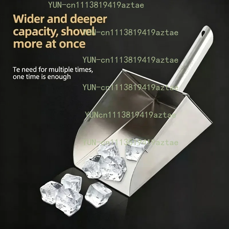 Stainless Steel Ice Scoop 304 Food Grade Shovel For Ice Tea Grain Meat Flake Tea Leaf Restaurant Kitchen Storage Use