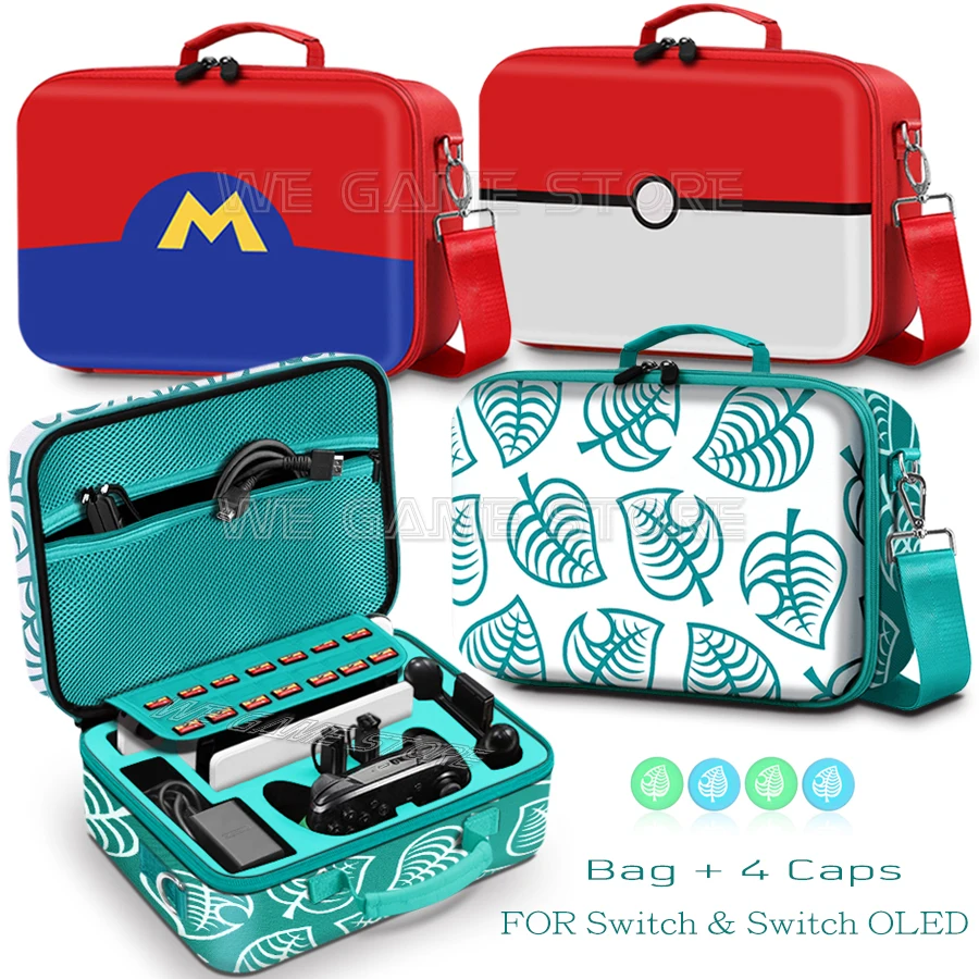 New Cute Storage Bag for Nintendo Switch OLED Nintendoswitch Accessories Animal Crossing Theme Shell Carry Case Portable Pouch