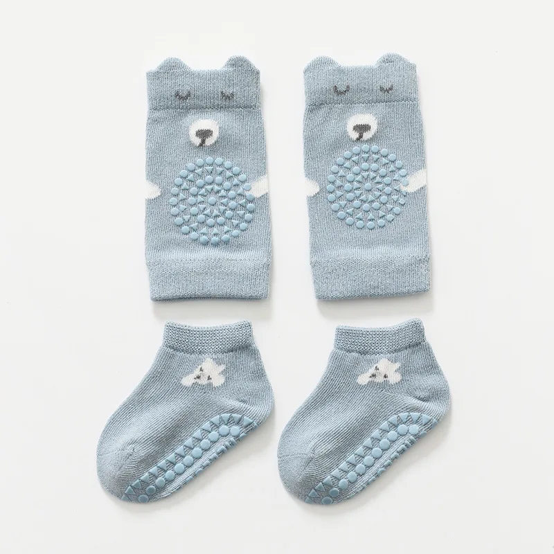 Baby Knie Pads Socke Set Anti Slip Socken infantil Kniescheibe Kind Krabbeln Sicherheit Boden Socken Knie Protector Kniepolster Bein Wärmer mädchen