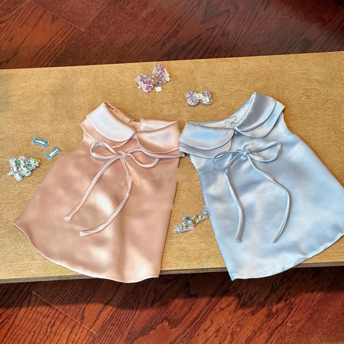 

Teddy Light Luxury Silky Homewear Pet Dog Pajamas Summer Puppy Camisole Dress Maltese Casual Pet Supplies