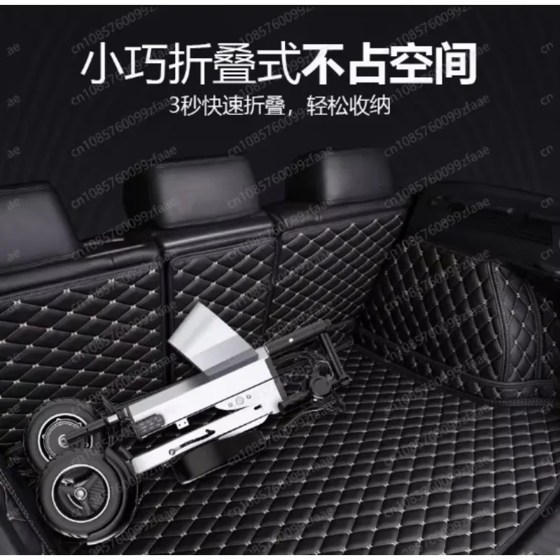 

Folding two person electric car mini three wheeled mobile scooter, small size, recommended height 1.4-1.65 meters